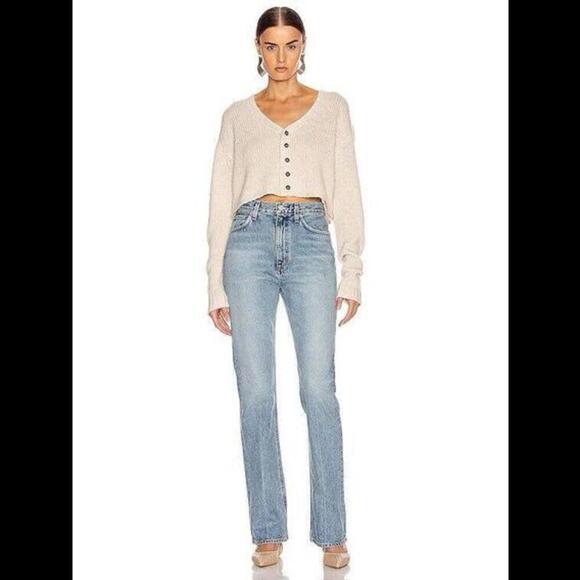 Agolde Jeans Women’s 32 blue high rise flare light wash denim western boho - Picture 8 of 8